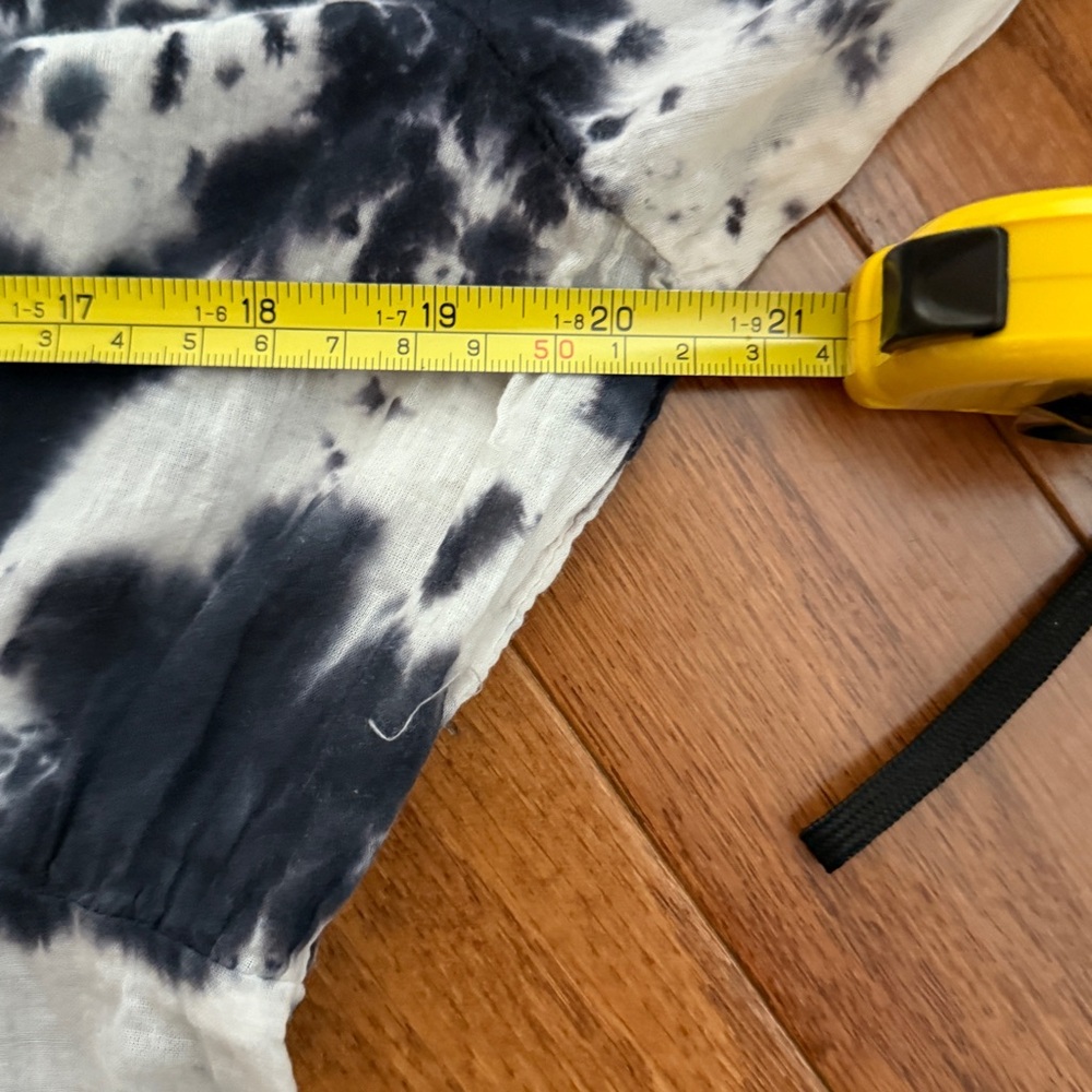 Earthbound TradingCo- 100% Cotton Tie Dye Black and White Maxi Dress- Size Large - Picture 11 of 15